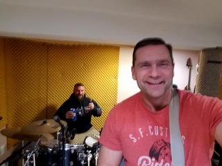 drummer and base player in session